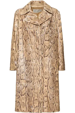 DRIES VAN NOTEN Abrigo De Algodón Con Estampado Y Lentejuelas
