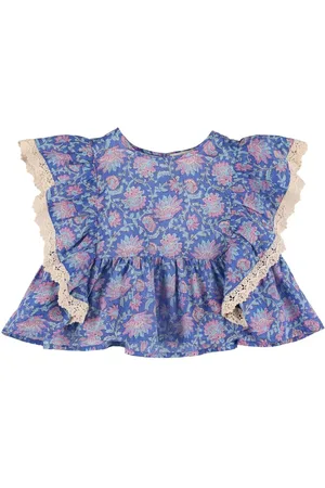 Louise Misha Camisa De Gasa De Algodón Con Estampado