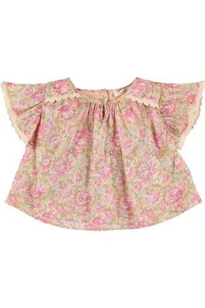 Louise Misha Camisa De Gasa De Algodón Con Estampado