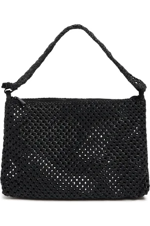 St Agni Bolso De Hombro Macramé De Piel Tejida