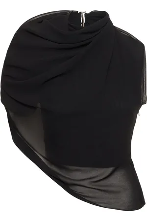 Jacquemus Top Corto De Malla Drapeada