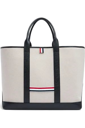 Thom Browne Bolso Tote Mediano De Algodón