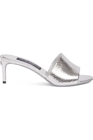 Dolce & Gabbana Mules De Piel Estampado Pitón 105mm