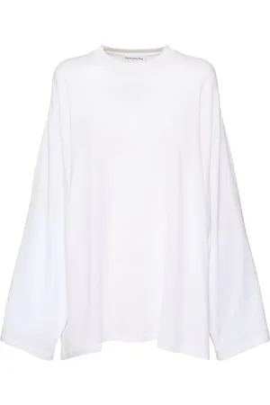 The Frankie Shop Camiseta Oversize De Algodón Con Manga Larga