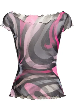 Puccini Top De Tul Estampado