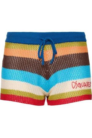 Dsquared2 Shorts De Punto De Algodón Concintura Baja