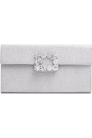 Roger Vivier Clutch De Satén Con Hebilla