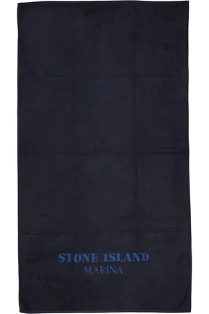 Stone Island Toalla De Playa De Algodón Con Logo