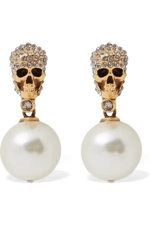 Alexander McQueen Pendientes Skull De Latón