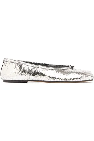 Maison Margiela Bailarinas De Piel Agrietada 10mm