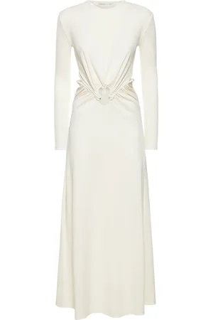 CHRISTOPHER ESBER Vestido Largo Quartz De Jersey Fruncido