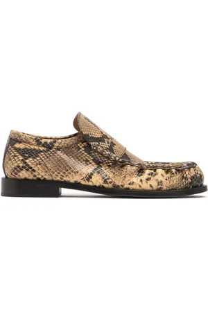 DRIES VAN NOTEN Mocasines De Piel Estampado De Serpiente