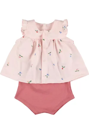Petit Bateau Vestido Y Cubre Pañal De Algodón