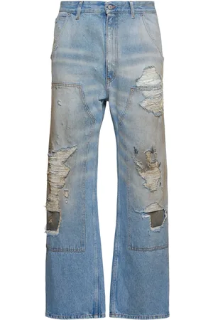 Maison Margiela Jeans Desgastados Con 5 Bolsillos