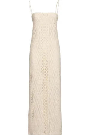 Sara Cristina Vestido Largo De Crochet Con Perlas