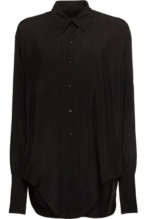Maison Margiela Camisa De Viscosa Con Manga Larga