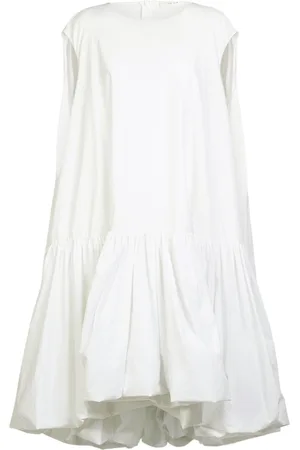 The Row Vestido Midi De Popelina Con Volantes