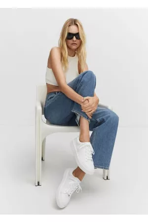 MANGO Mujer Tenis Plataforma - Deportivas plataforma cordones