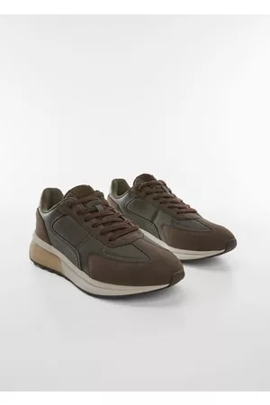 MANGO Hombre Tenis de piel - Deportivas combinadas piel