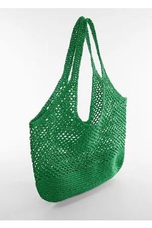 MANGO Mujer Bolsas - Bolso saco fibra natural
