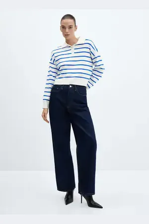 MANGO Jersey rayas cuello polo E