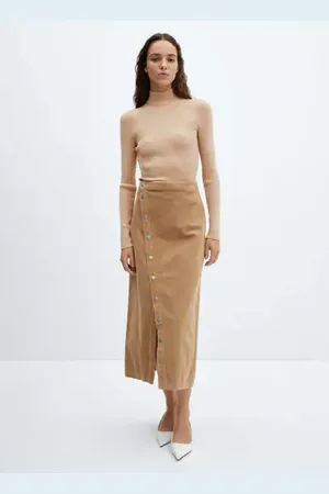 MANGO Jersey canalé cuello alto E