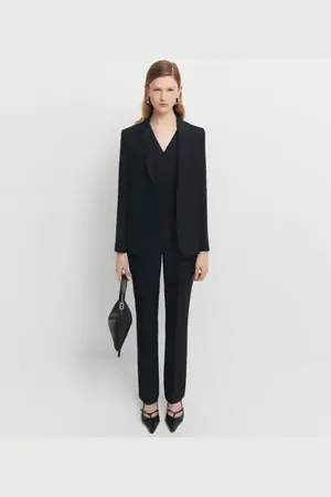 MANGO Pantalón traje lana