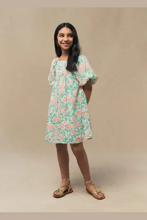 MANGO KIDS Vestido algodón estampado 2