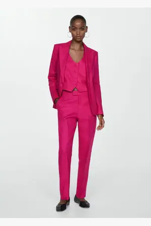 Nueva colección de pantalones de vestir y jeans de color rosa para mujer