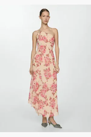 MANGO Vestido asimétrico floral