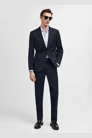 MANGO AN Pantalón traje slim fit tejido comfort stretch 2