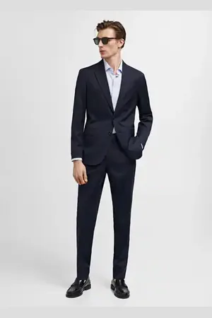 MANGO AN Americana traje slim fit tejido comfort stretch 6