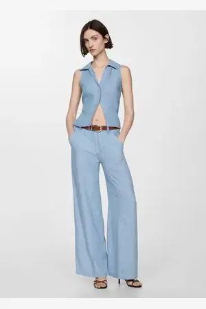 MANGO Camisa abertura lyocell