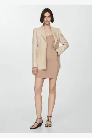MANGO Vestido forro corto tirantes
