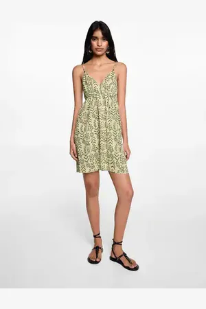 MANGO TEEN Vestido estampado étnico