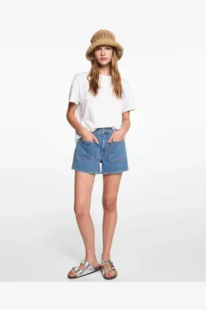 MANGO TEEN Shorts vaqueros bolsillos