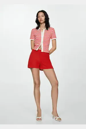 MANGO Shorts punto rectos