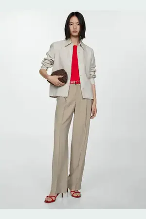 MANGO Pantalón recto pinzas
