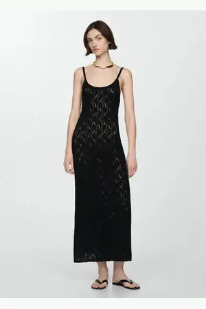 MANGO Vestido largo crochet CH