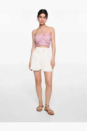 MANGO TEEN Falda pantalón fruncida