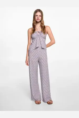 MANGO TEEN Pantalón recto estampado E