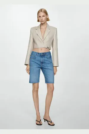 MANGO Bermudas vaqueras rectas
