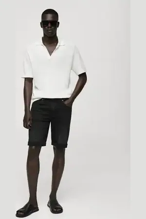 MANGO AN Bermudas vaqueras slim fit