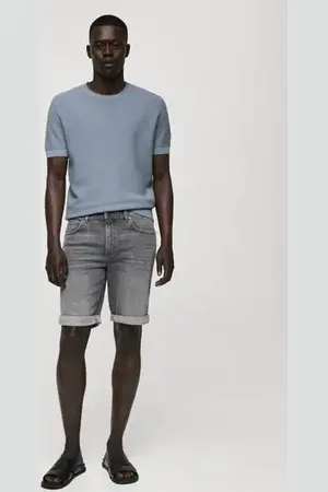 MANGO AN Bermudas vaqueras slim fit