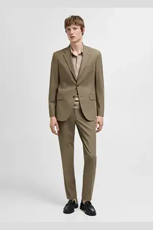 MANGO AN Americana traje slim fit tejido comfort stretch 6