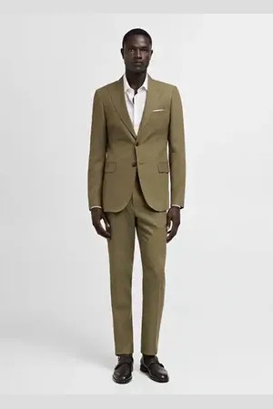 MANGO AN Pantalón traje slim fit pinzas 2