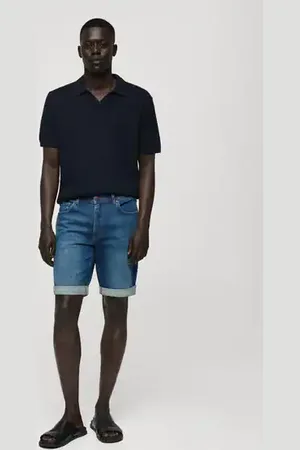 MANGO AN Bermudas vaqueras slim fit