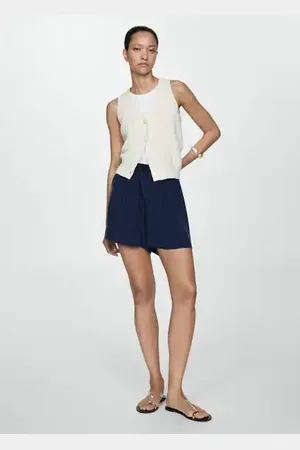 MANGO Shorts lyocell cintura elástica