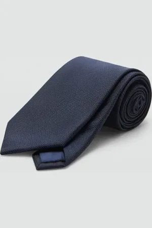 MANGO AN Corbata % seda de mora estructura Unitalla