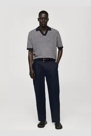 MANGO AN Pantalón % lino relaxed fit